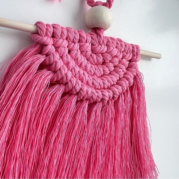 Macrame Half Moon Car Charm - Picture 8 of 8